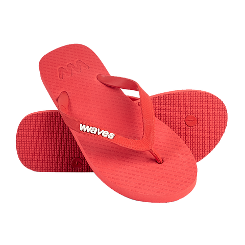 Waves Unisex 100% Natural Rubber Flip Flop / White – Nature Shop UK