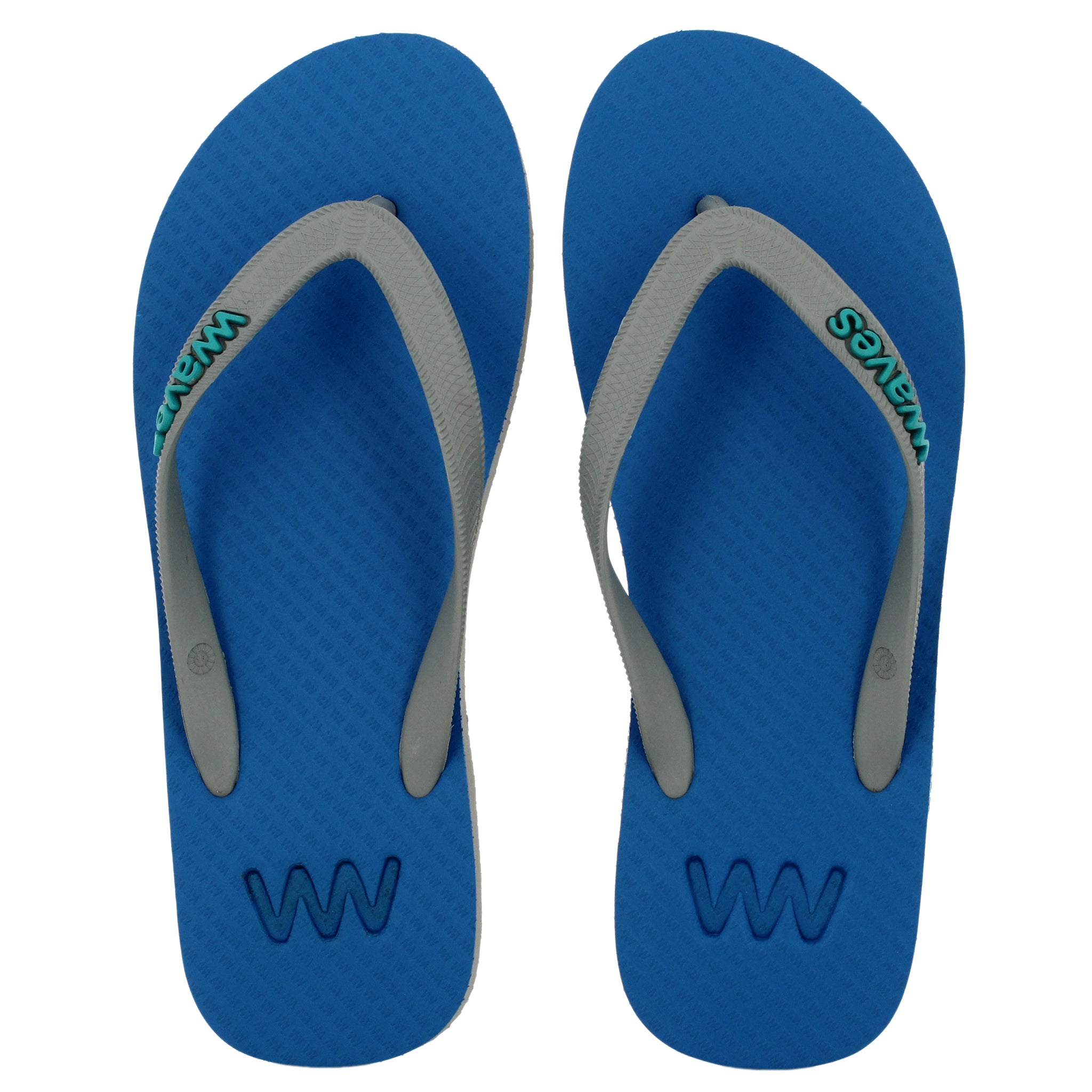 Blue and Gray Twofold Flip Flops, Men's – Waves Flip Flops USA